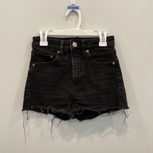 Women’s H&M Black Distressed High Waisted Shorts
